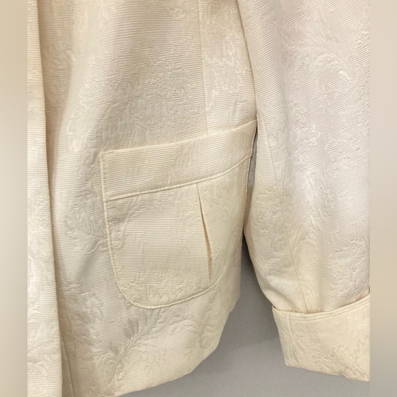 TALBOTS Off White BROCADE Jacket NWOT FLAWLESS - Picture 5 of 11